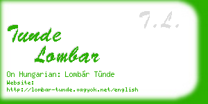 tunde lombar business card