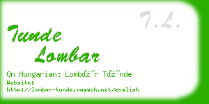 tunde lombar business card